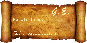 Gerold Emese névjegykártya